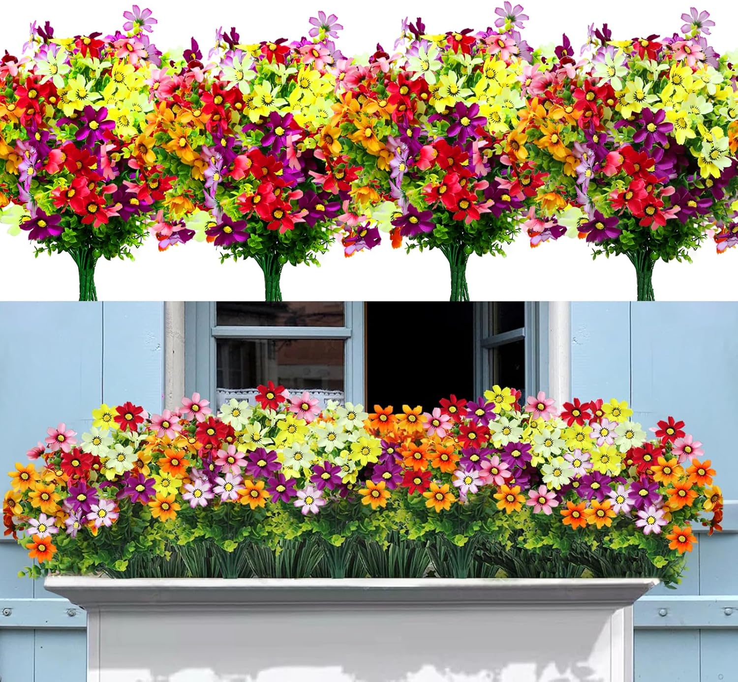 Durable UV Resistant Artificial Flowers for Outdoor Decor