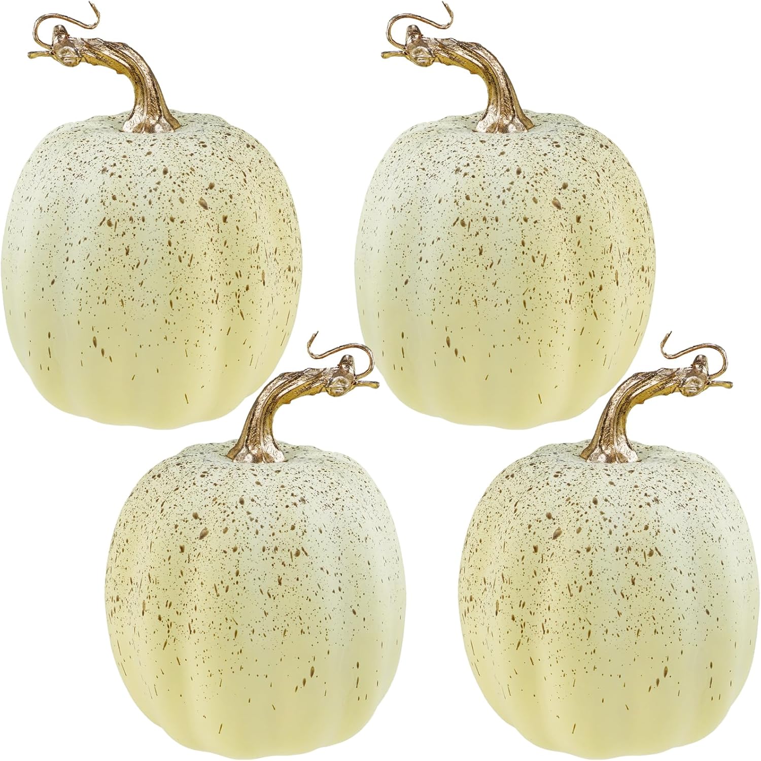 Winlyn 67 Inch Artificial Cream Pumpkins Set of 4
