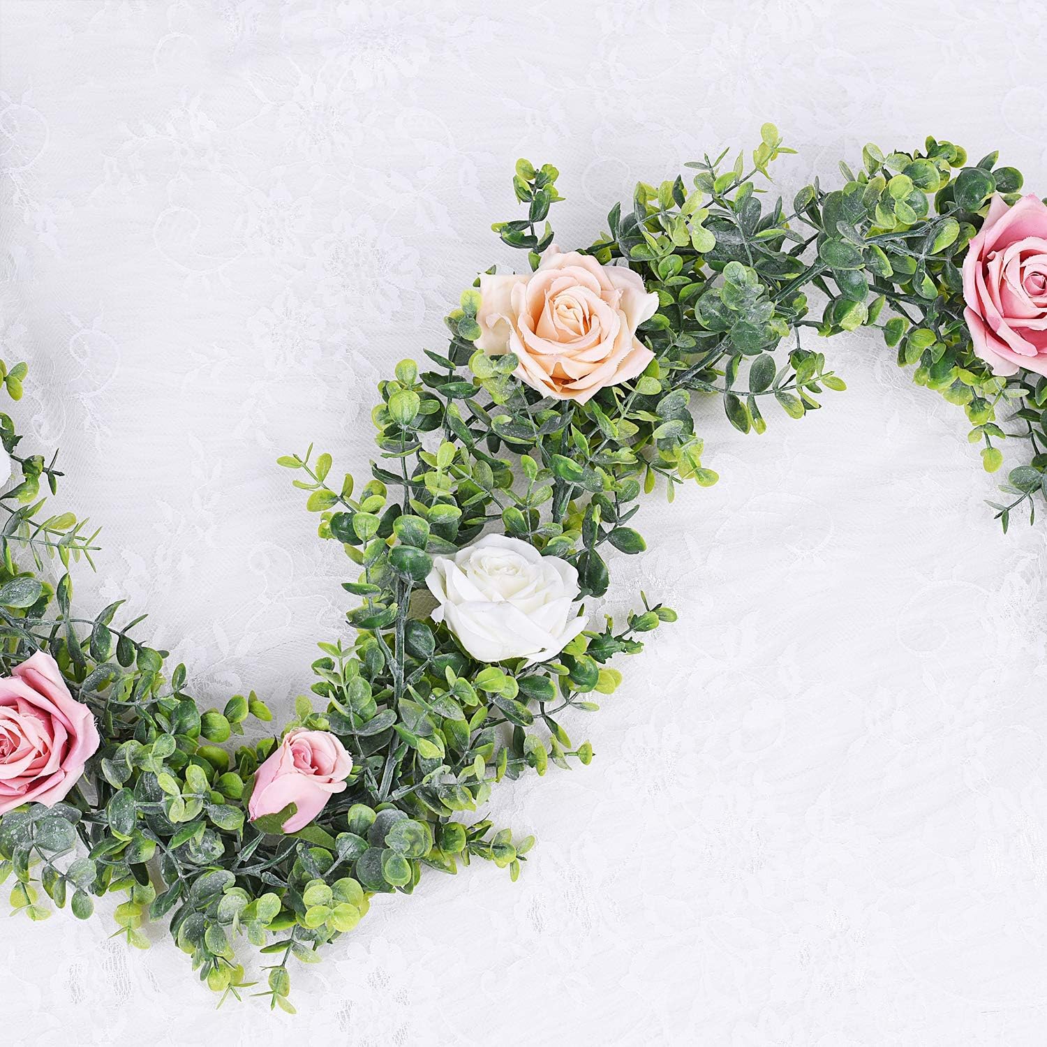 Lvydec 6 Pack Artificial Eucalyptus Garland
