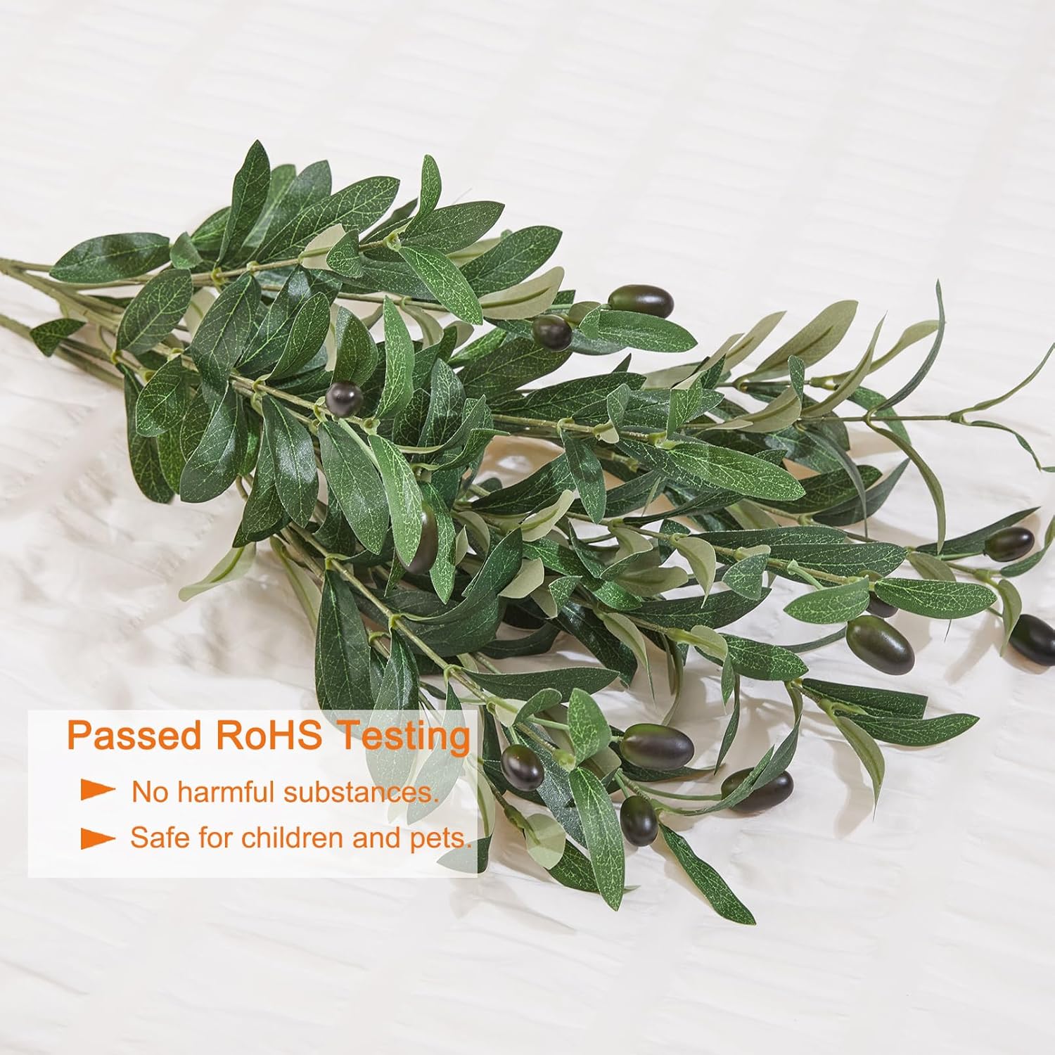 5PCS Artificial Olive Branches 18 Inch for Vase Decor