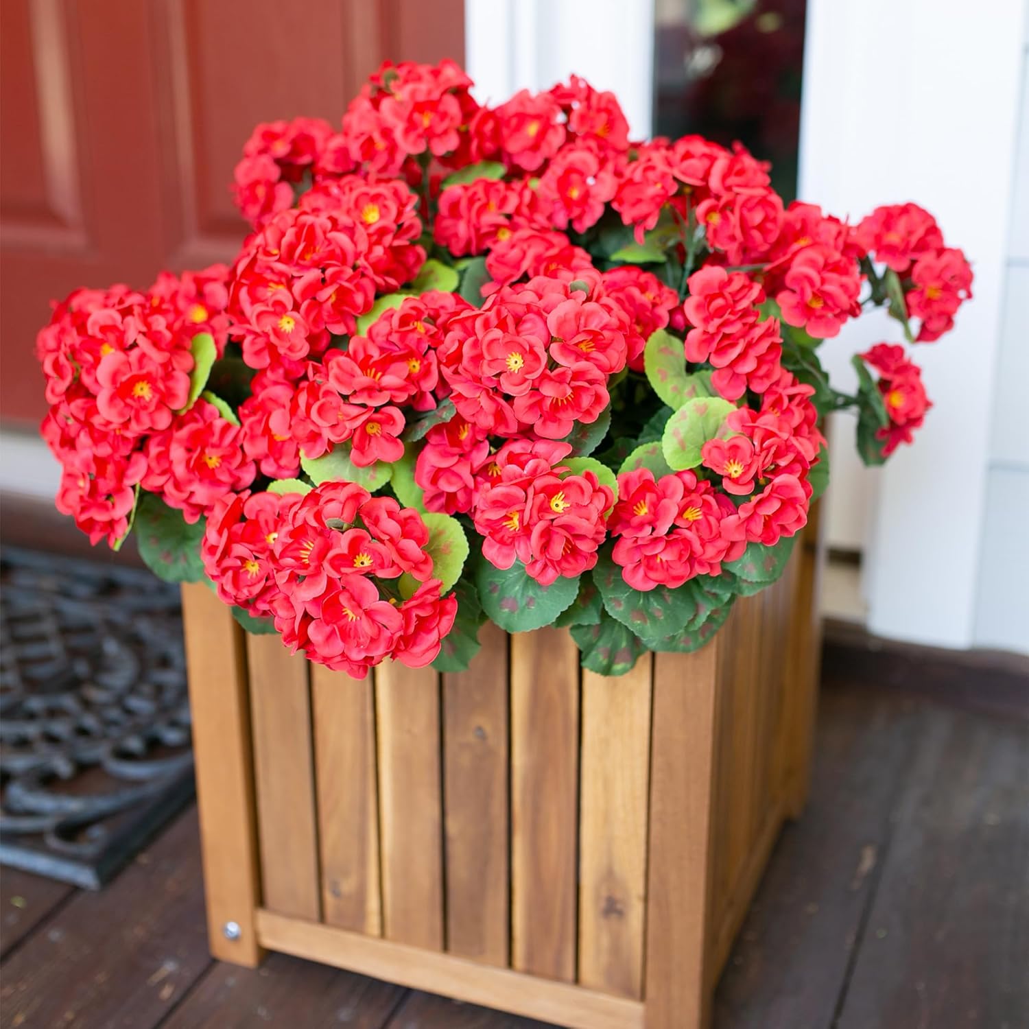 HyeFlora Artificial Geraniums for Outdoor Decoration