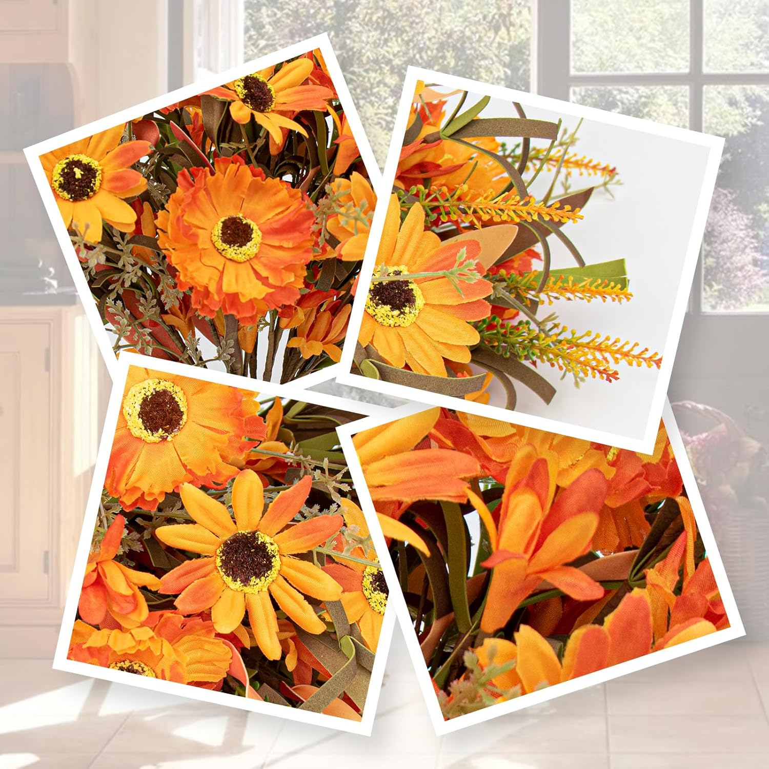 VioletEverGarden 12 Pack Artificial Fall Flowers