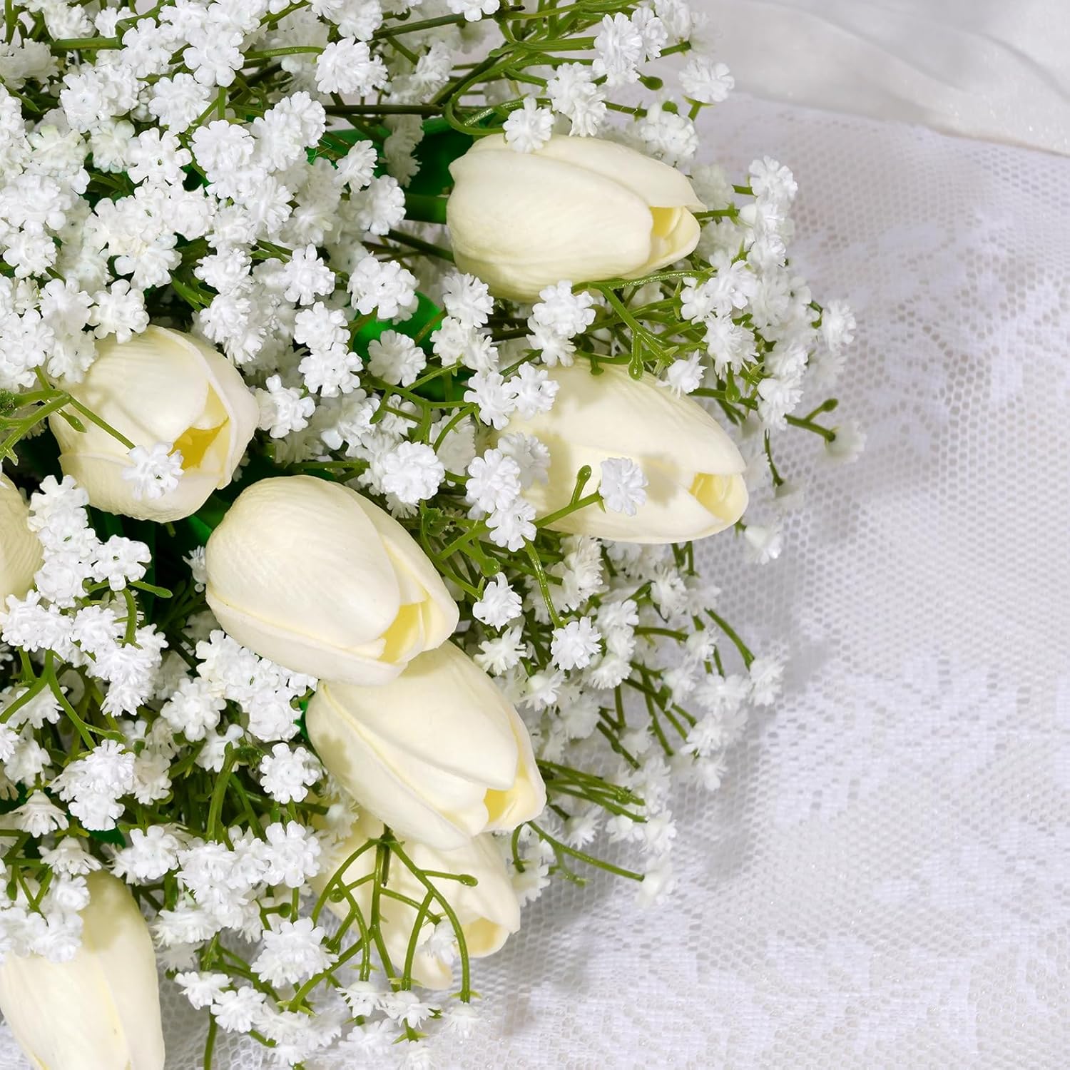 Waipfaru 15Pcs Artificial Babys Breath Flowers