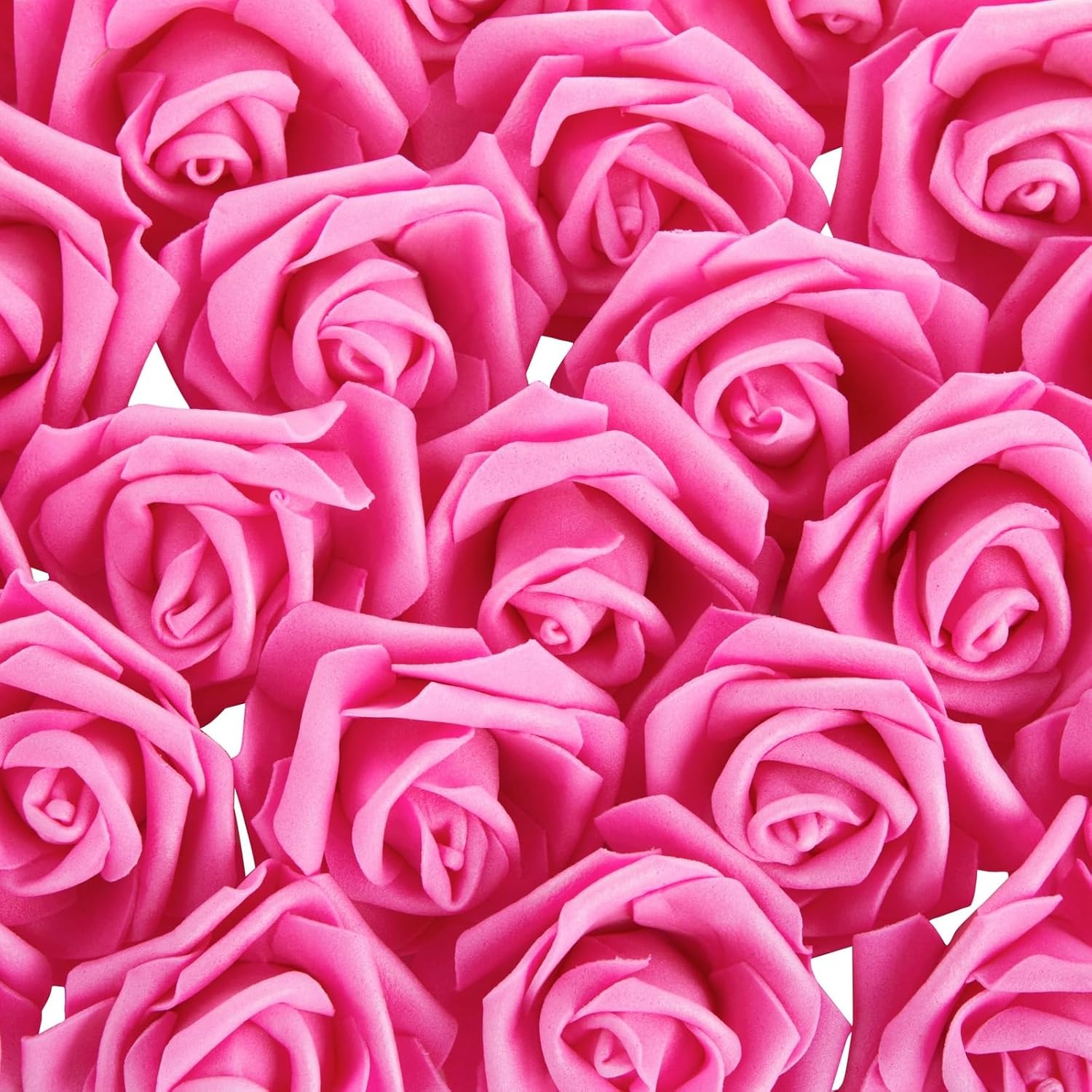 Juvale 100 Pack Hot Pink Artificial Roses