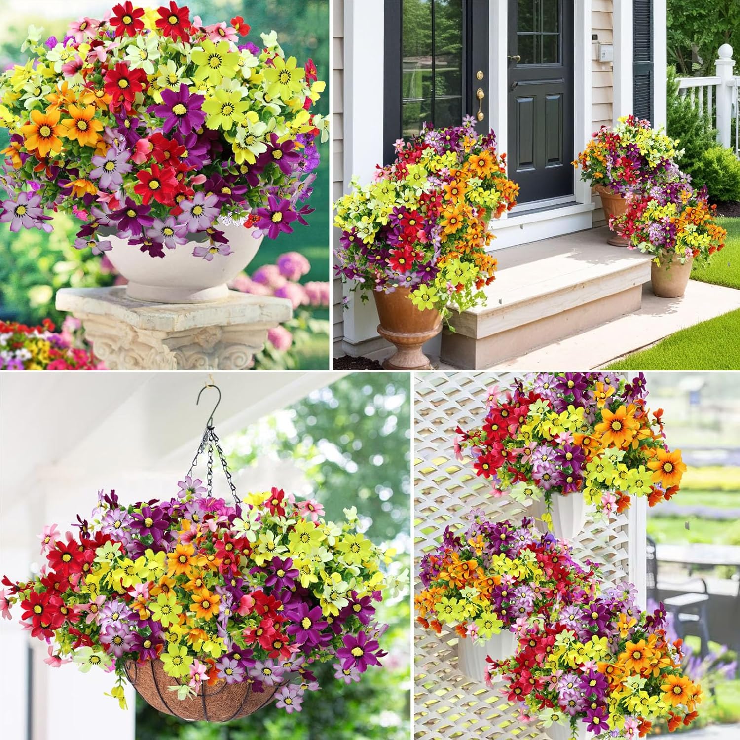 Durable UV Resistant Artificial Flowers for Outdoor Decor
