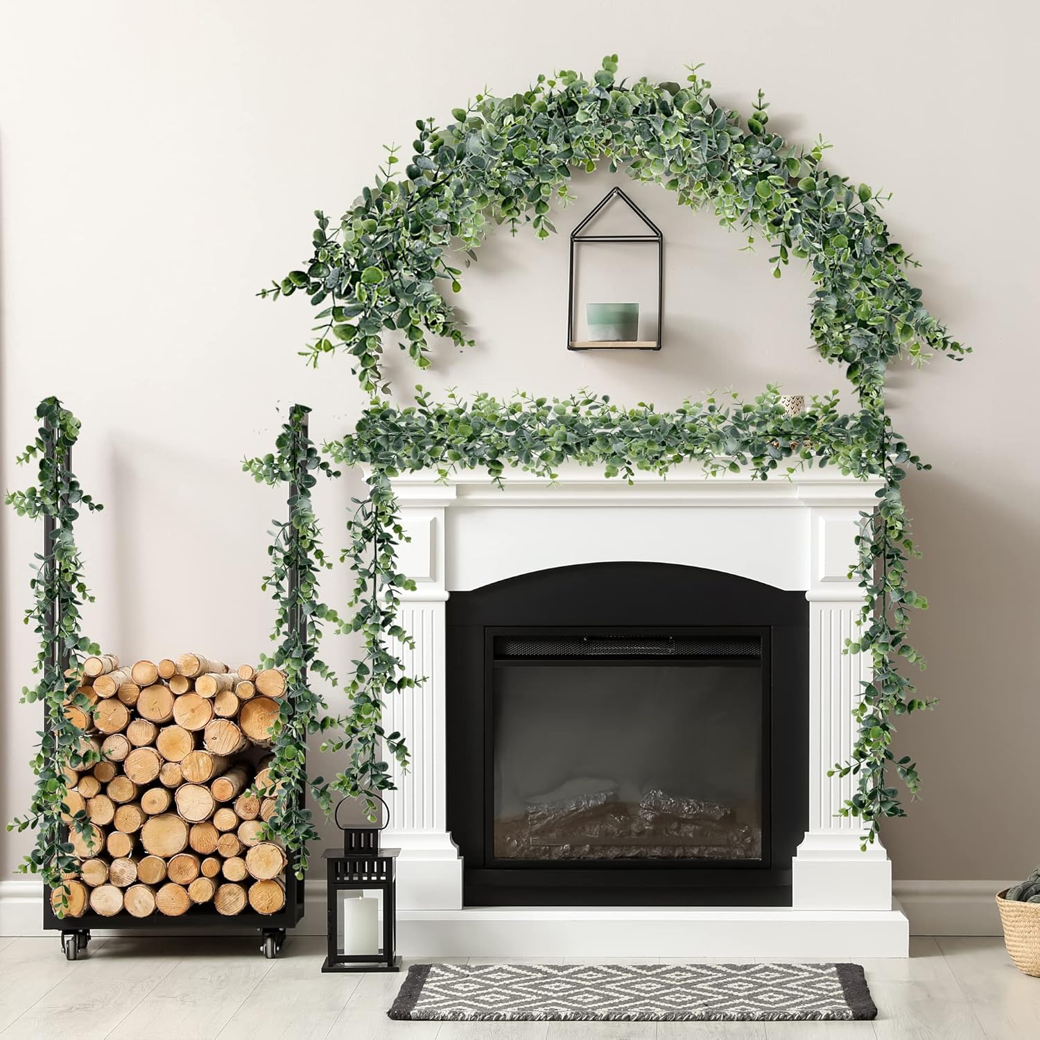 Sggvecsy Artificial Eucalyptus Garland 8 Pack