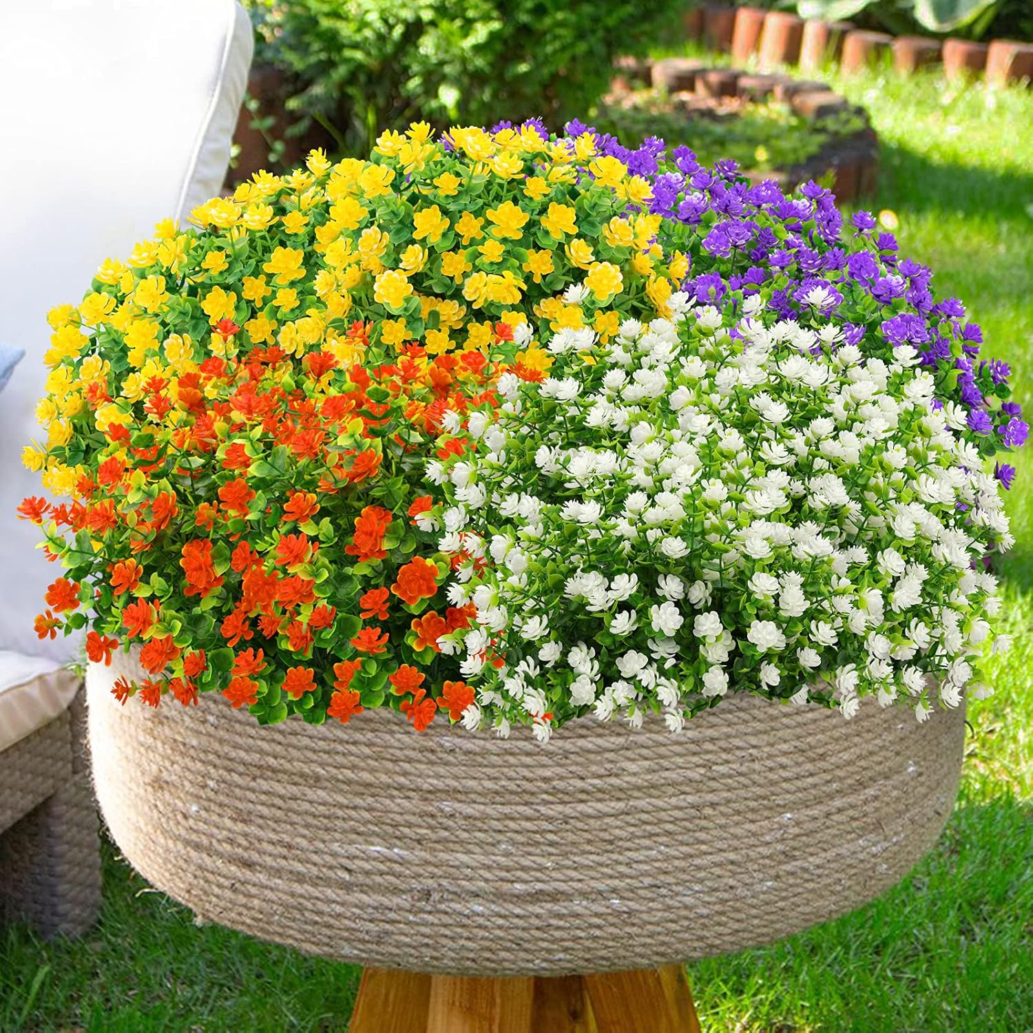 GREENRAIN Artificial Grass for Outdoor Decoration 6 Bundles