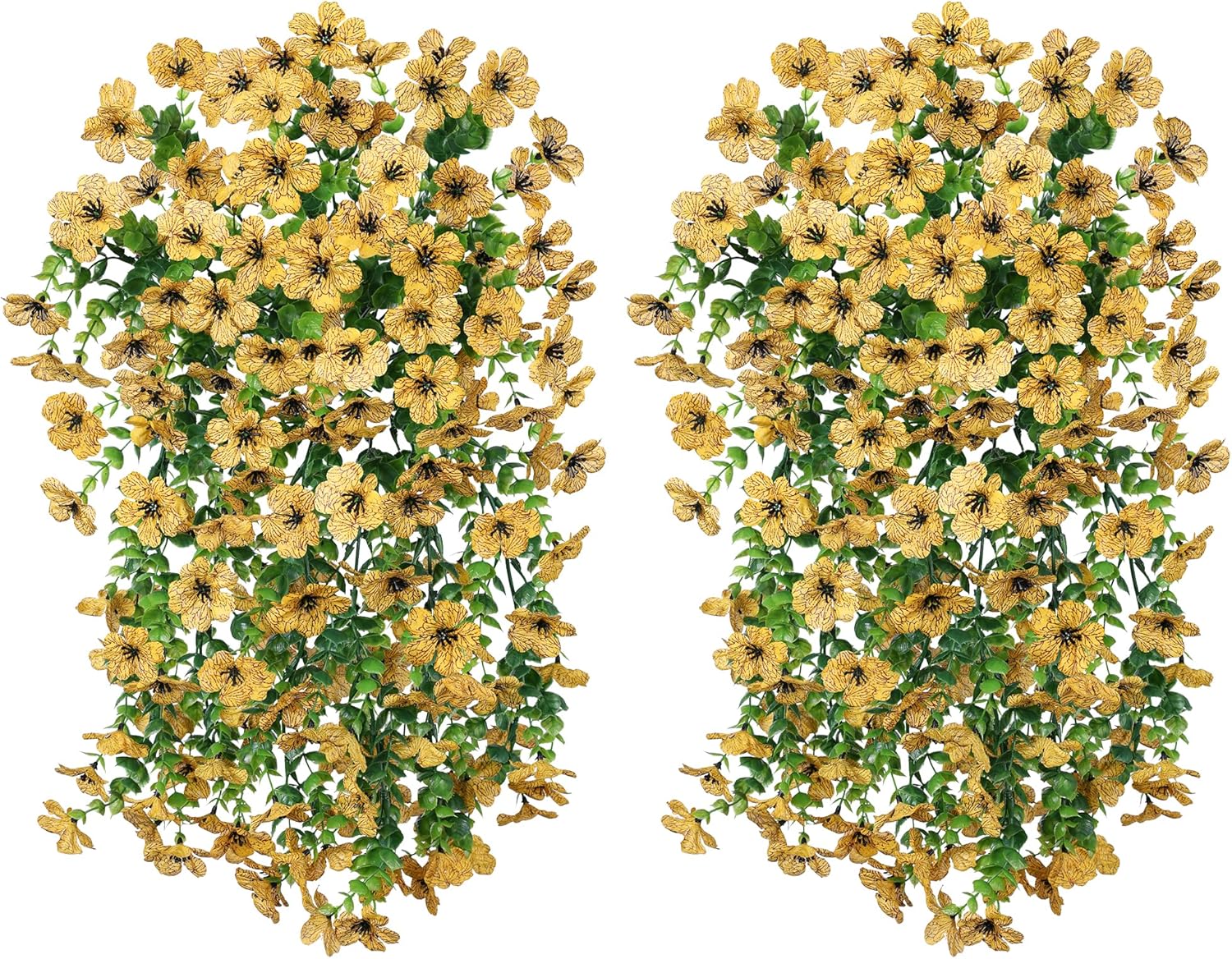 INSPRING Artificial Flowers Fall Decor 2PCS Yellow Daisy Trailing Vines