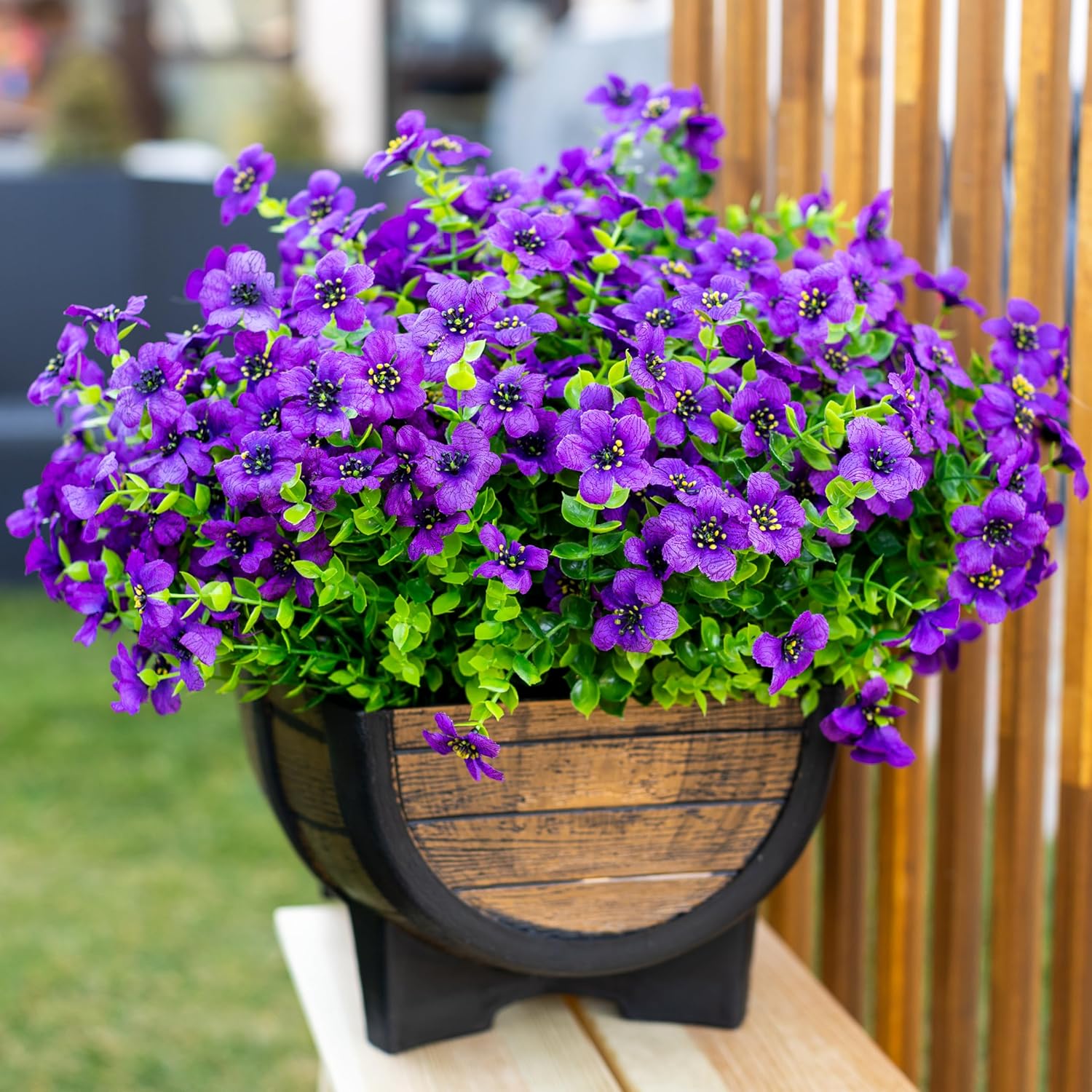 AXYLEX Artificial Flowers for Outdoor Decor Purple