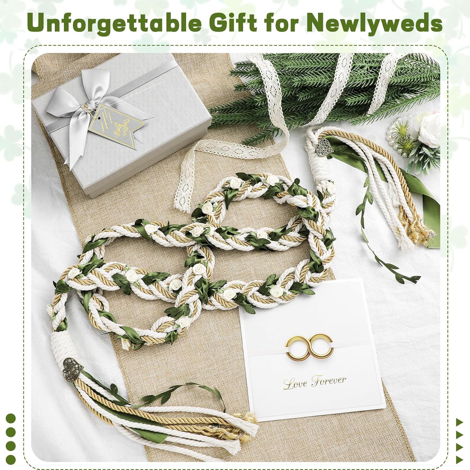 ReliThick Wedding Lasso Handfasting Cord Set with Pendant