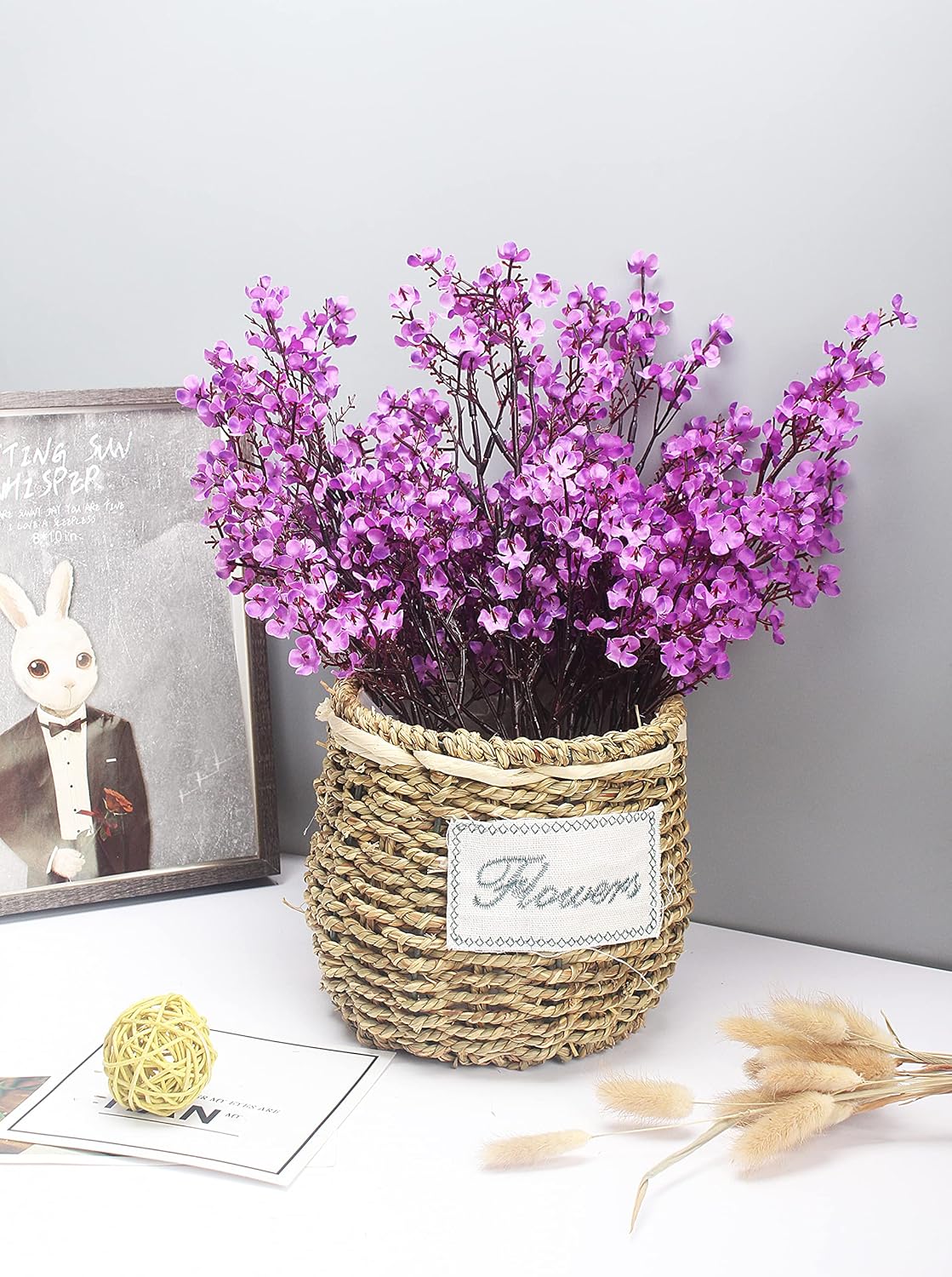 JAKY Global Artificial Flower Bouquet Purple 6 Bundle