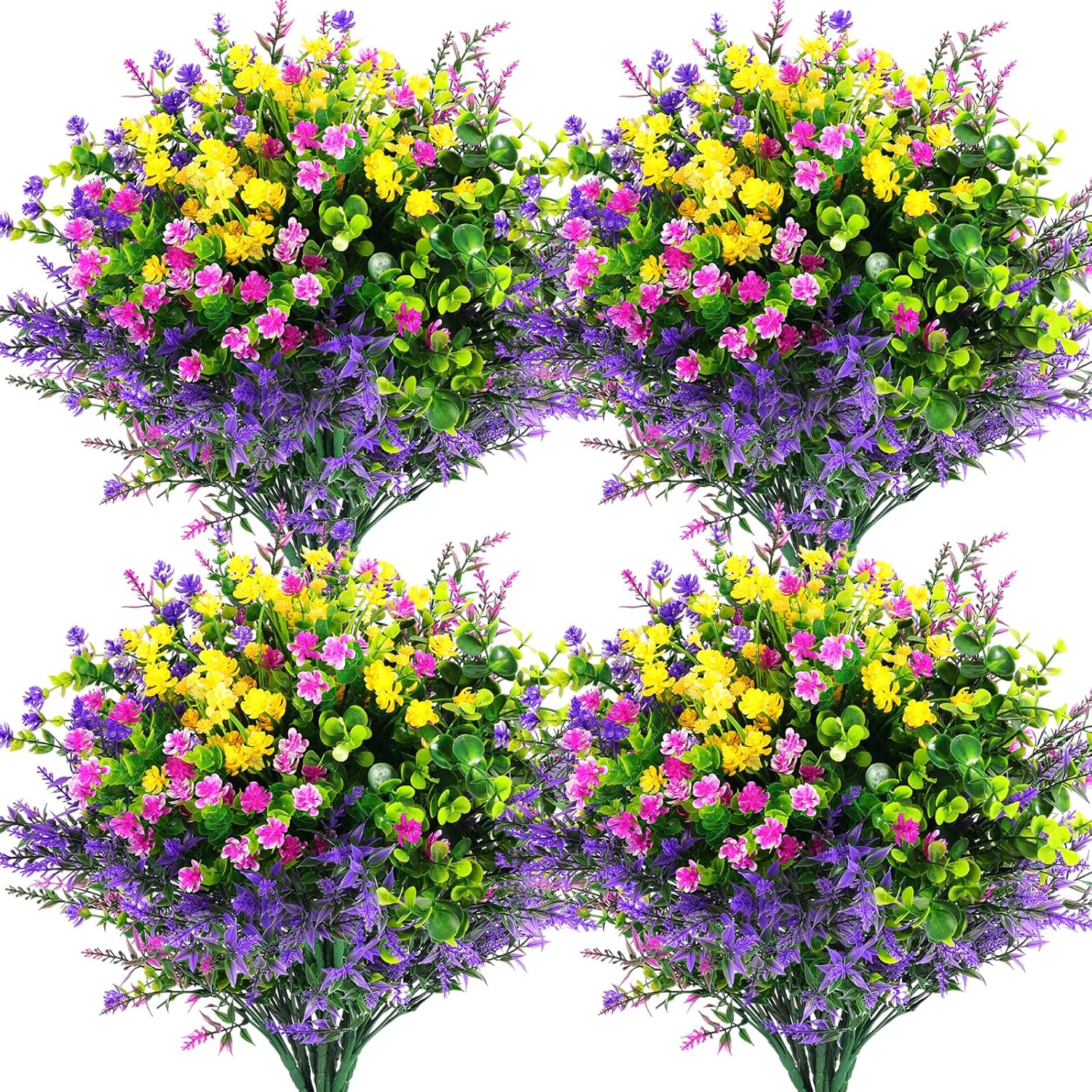 Hananona 12 Pcs Artificial Flowers for Outdoor Decor
