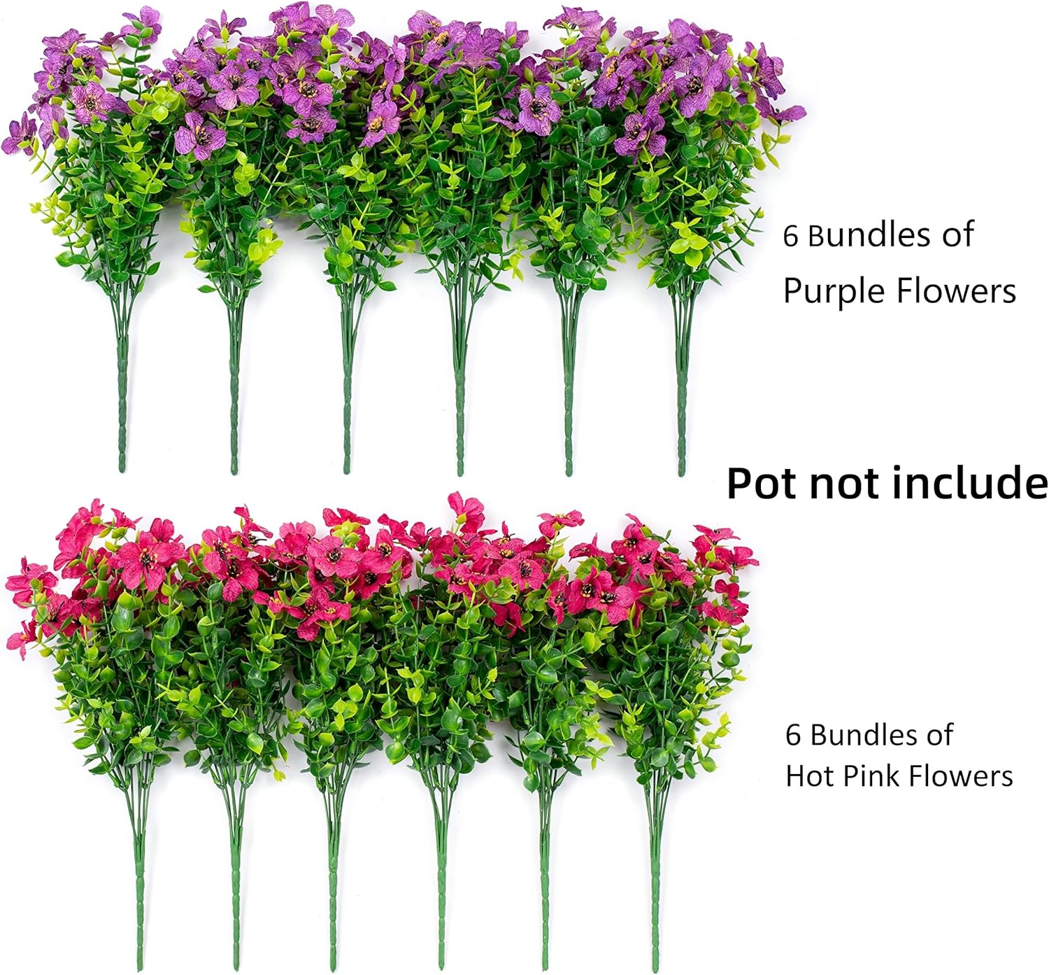 Artificial Flowers for Indoor Outdoor Garden Decor