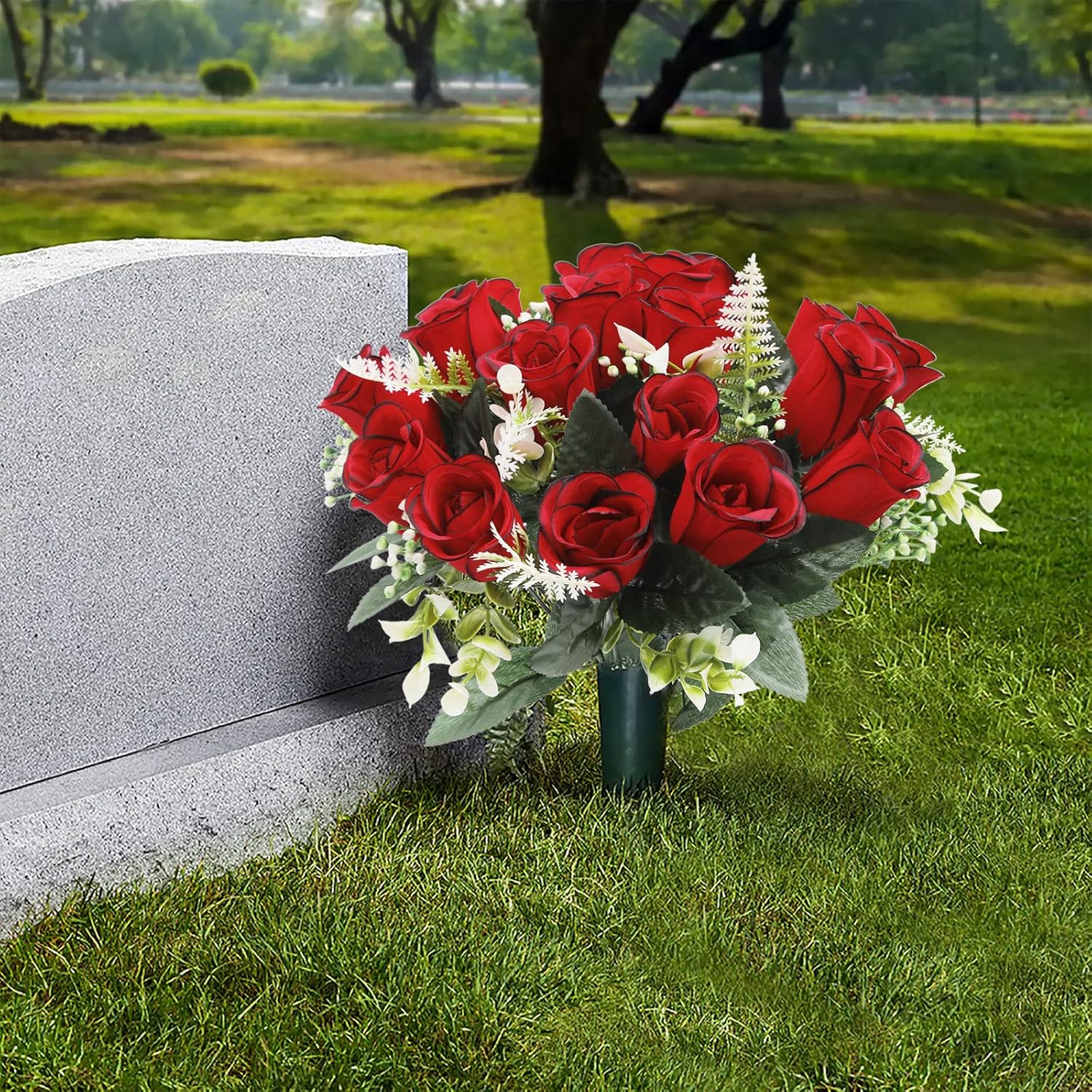 UArtlines Artificial Cemetery Flowers for Grave