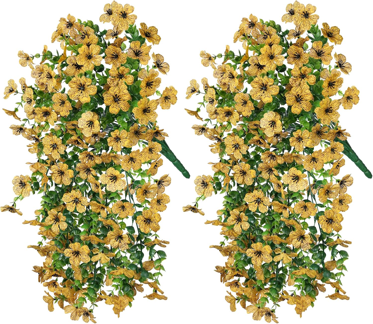 INSPRING Artificial Flowers Fall Decor 2PCS Yellow Daisy Trailing Vines