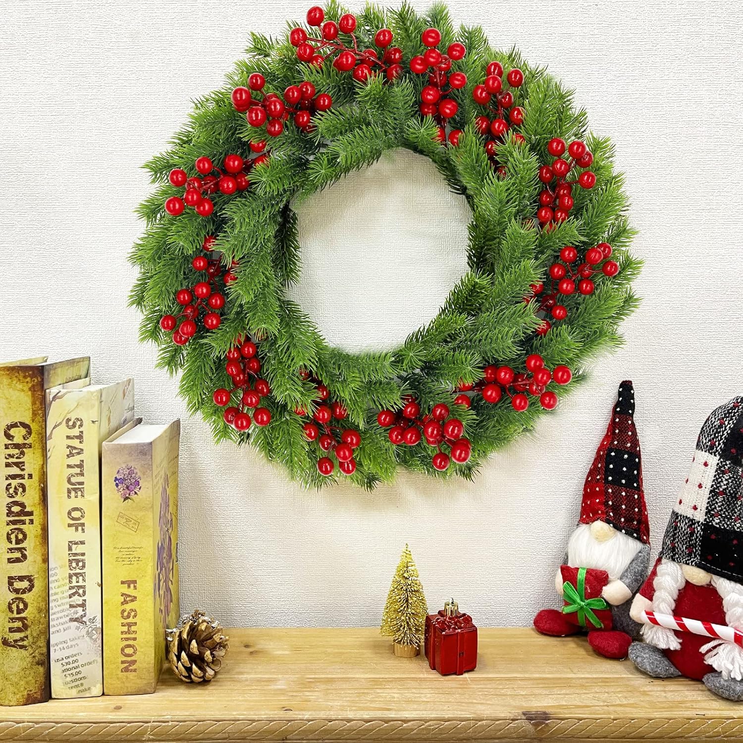 12 Pack Red Berried Holly Branches Christmas Decor