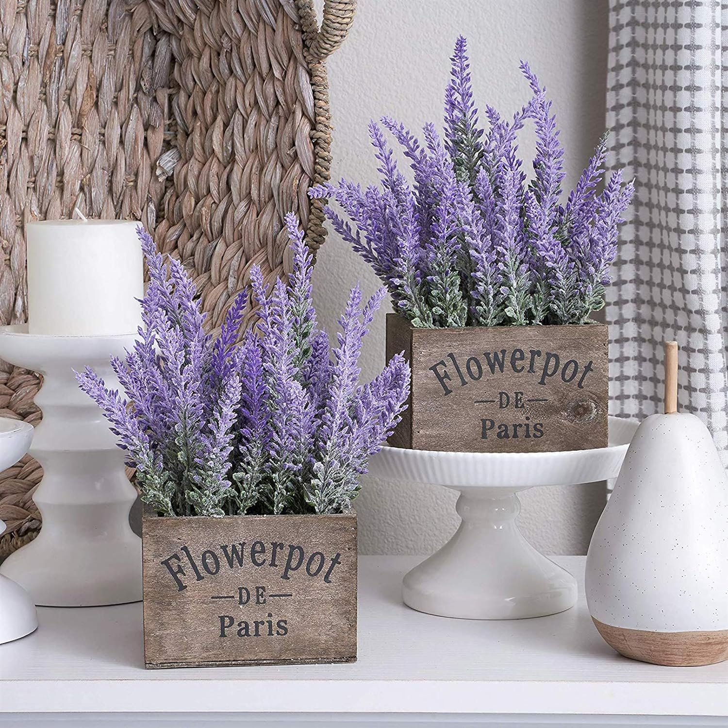 10 Bundle Artificial Lavender Flowers for Home Wedding Decor