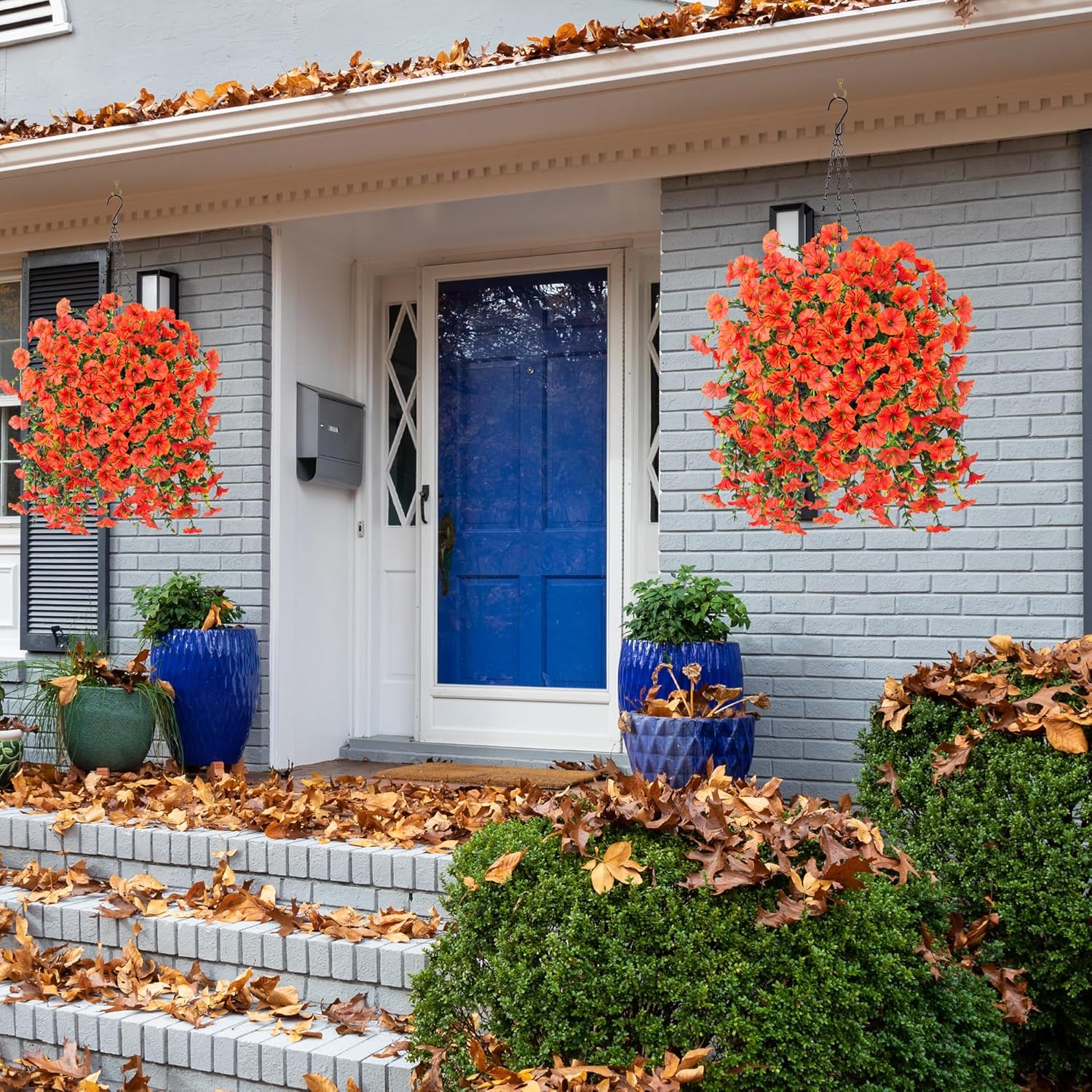 Ivydale Artificial Hanging Flowers with Eucalyptus and Petunias