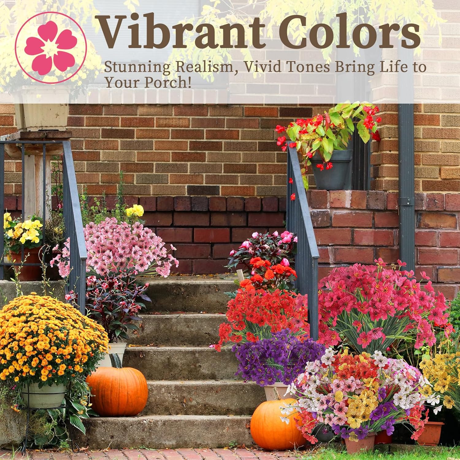 24 Bundle Artificial Flowers 8 Colors