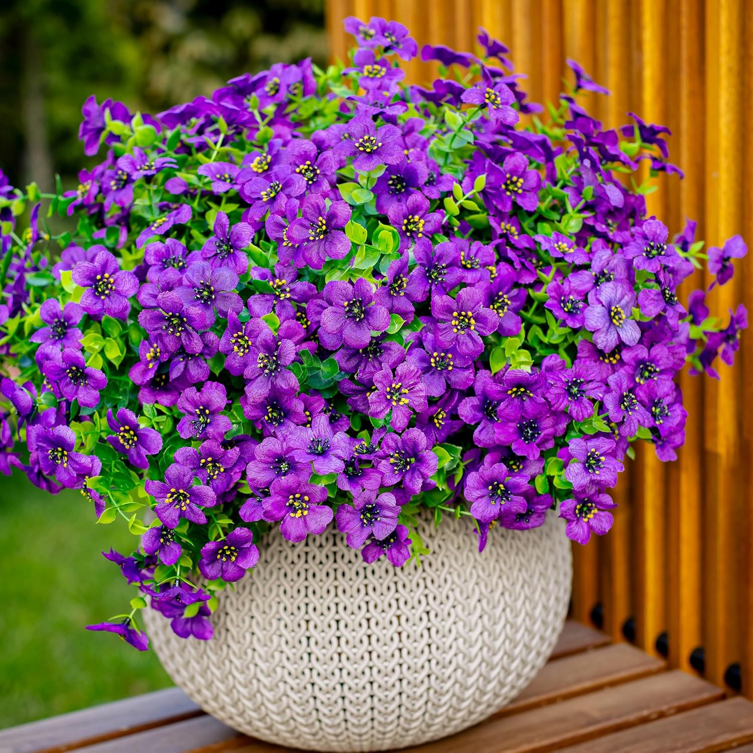 AXYLEX Artificial Flowers for Outdoor Decor Purple