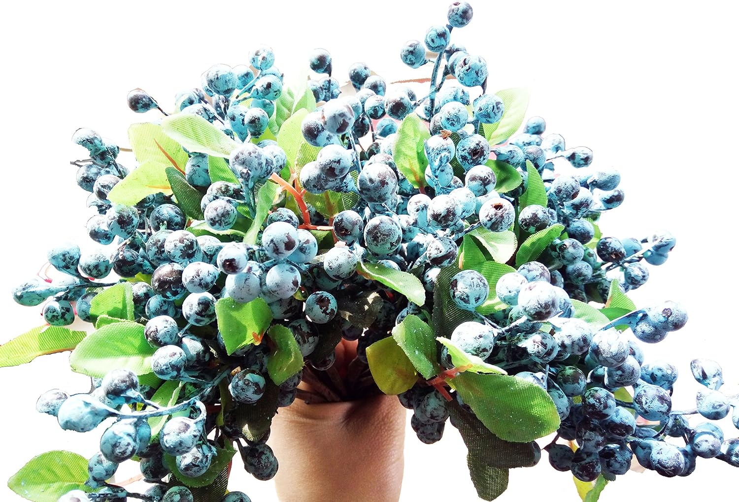 Mistari 10 Pack Artificial Blueberry Stems for Home Decor