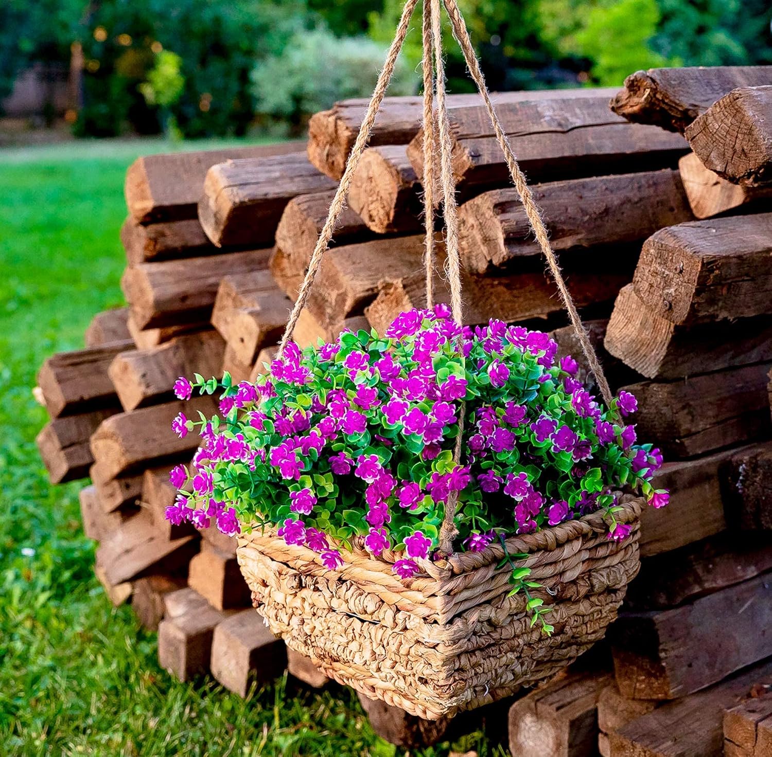 AXYLEX Artificial Flowers 12 Bundles UV Resistant Outdoor Decor