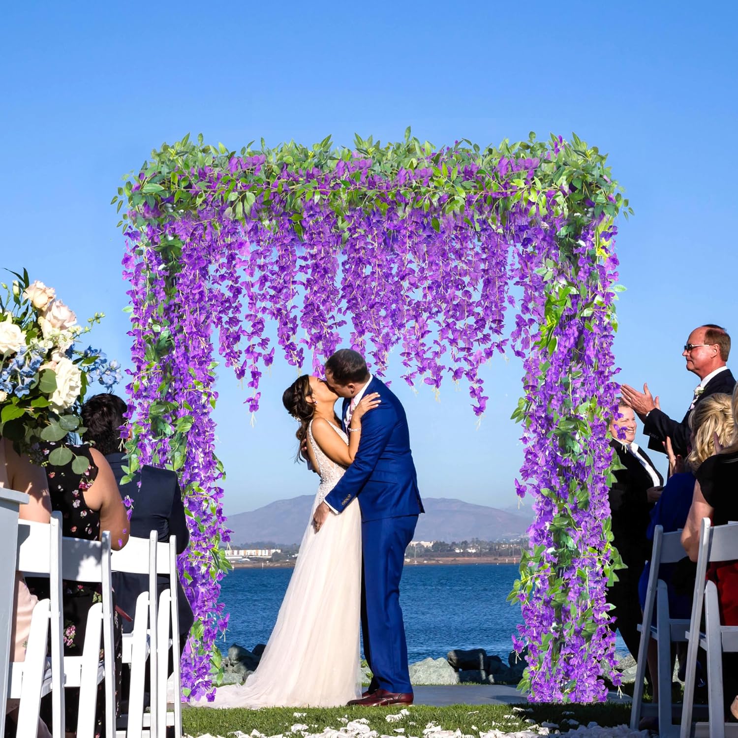 Sggvecsy 6Pcs Wisteria Garland Artificial Flowers