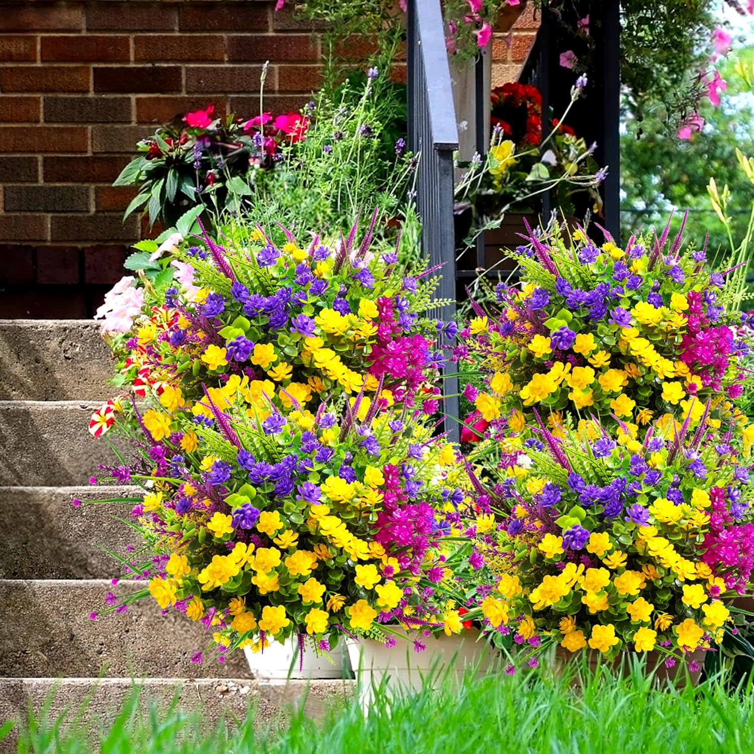 Tstweto Artificial Flowers 20 Bundle UV Resistant Outdoor Decor