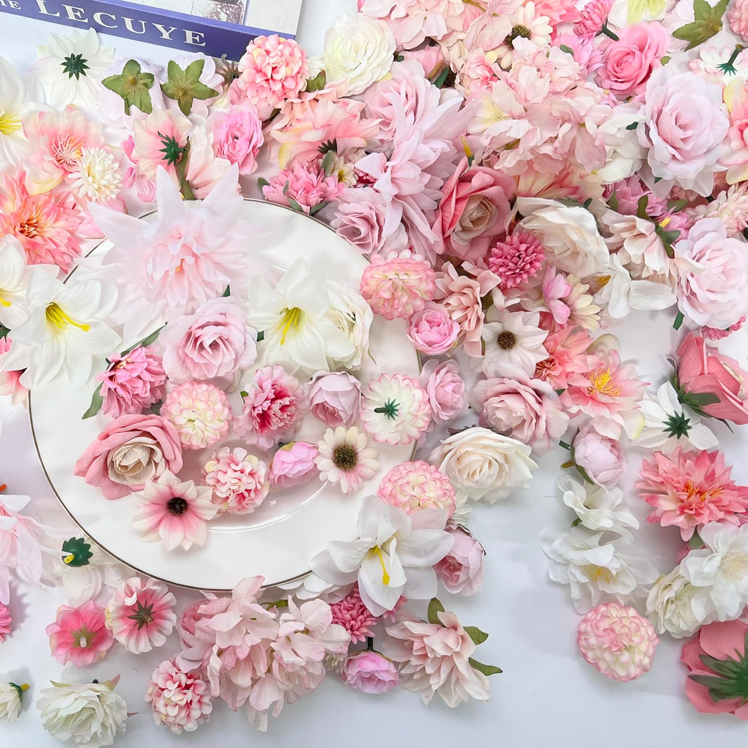 Artificial Pink Flowers Bulk for Crafts and Decor